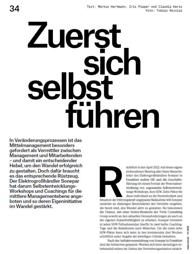 Zuerst sich selbst führen